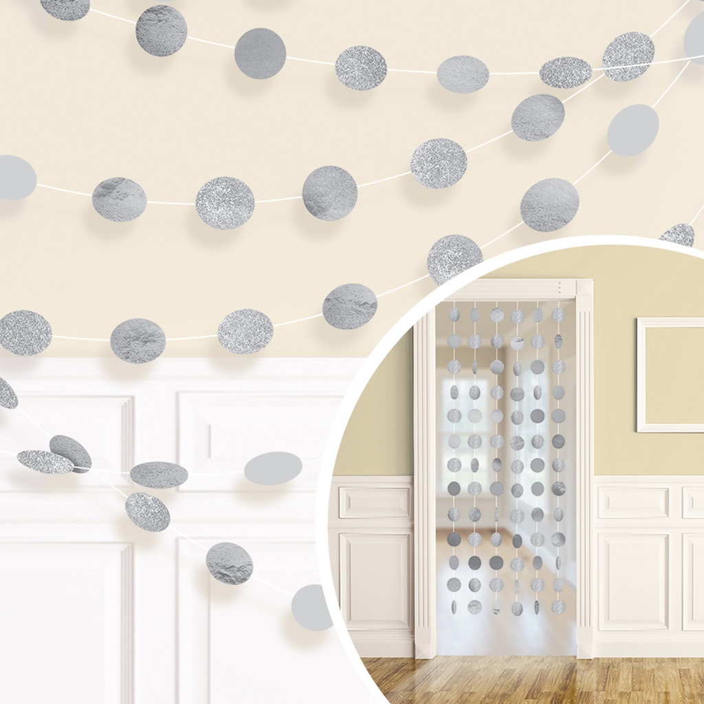 Dot Garlands- SILVER GLITTER
