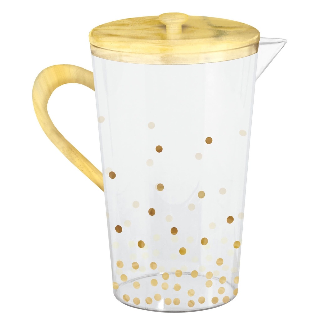 Dots Plastic Pitcher - Hot-Stamped Coolers & Serving Plates