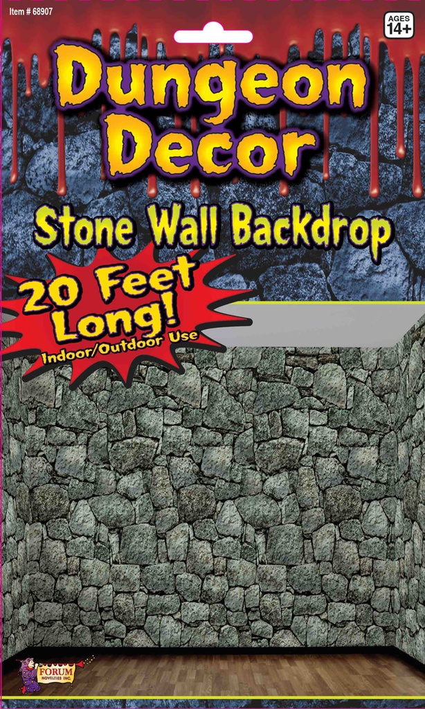 Dungeon Decor-Stone Wall Backdrop 47InX20ft