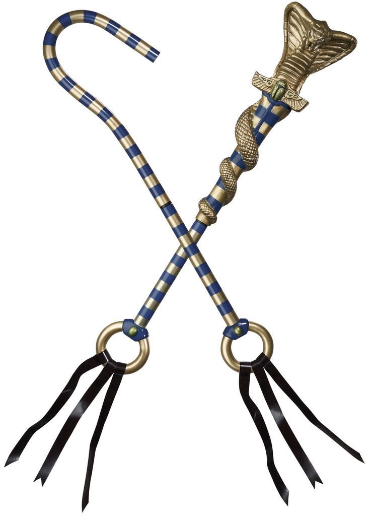 EGYPTIAN COBRA/PHARAOH SCEPTER SET
