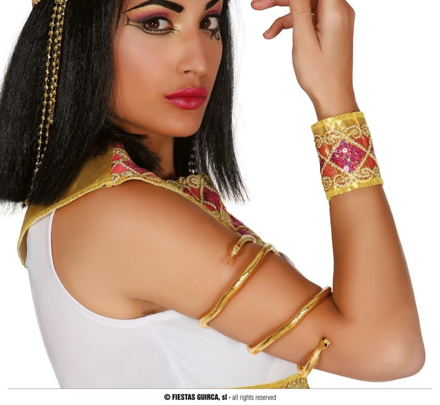 رباط ذراع أفعى مصري ذهبي