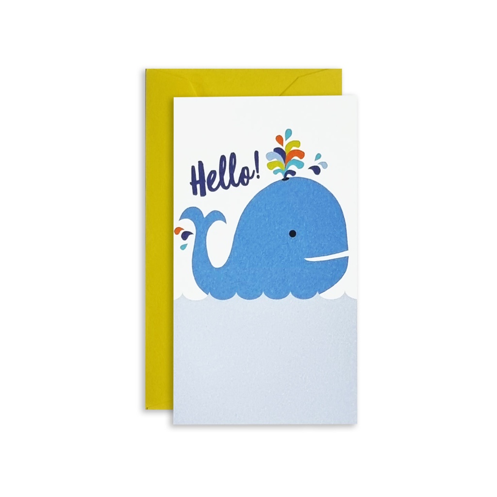 Enclosure Card - Colorful Whale