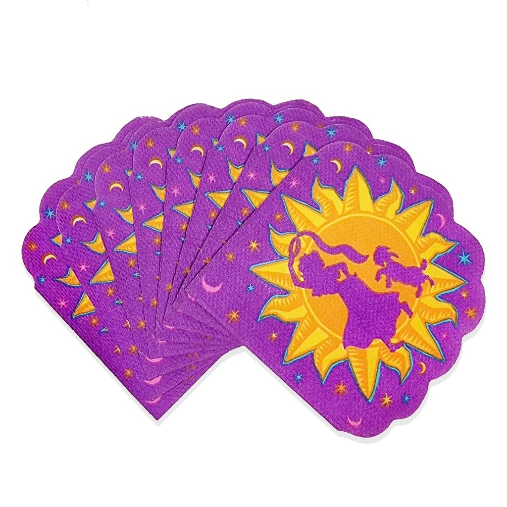 مناديل مشروبات مقصوصة بنمط إزميرالدا