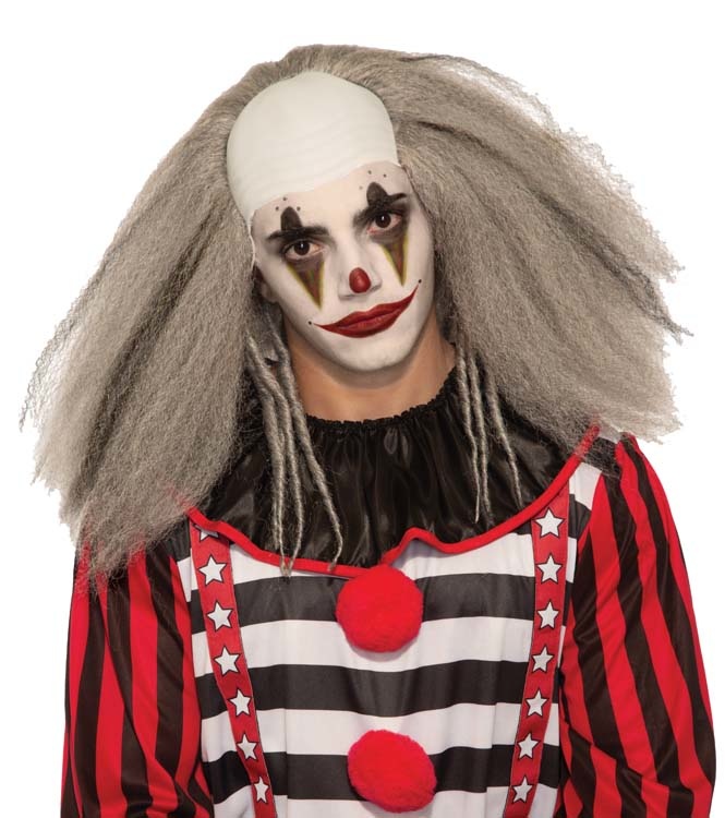 Evil Clown Wig - Gray