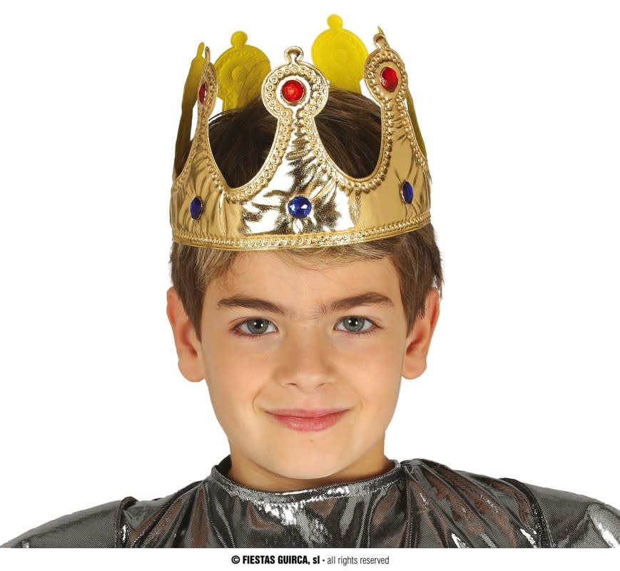 FABRIC CHILD KING CROWN GOLDEN