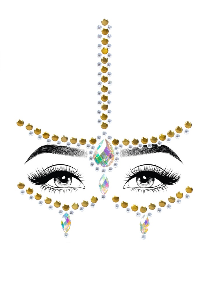 Face Jewels-Eden Sticker Adhesive Multicolor