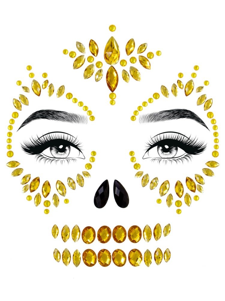 Face Jewels-Sugar Skull Sticker Adhesive