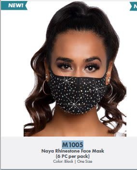 Face Mask-Naya Rhinestone Black
