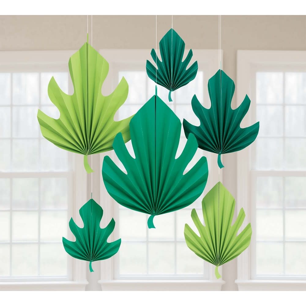 Fans - Palm Leaf Shaped 6/pk