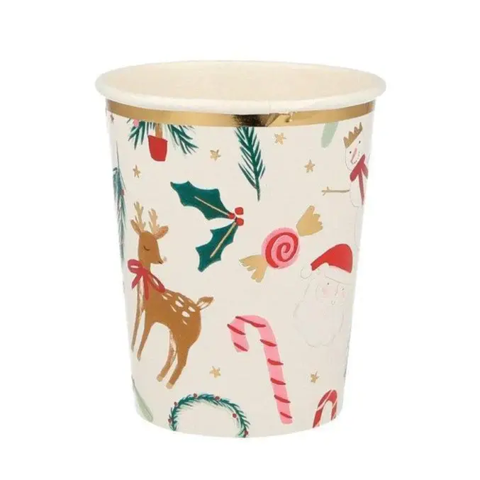 Festive Motif Cups Christmas