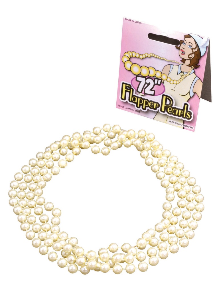 Flapper Beads 72In Pearls