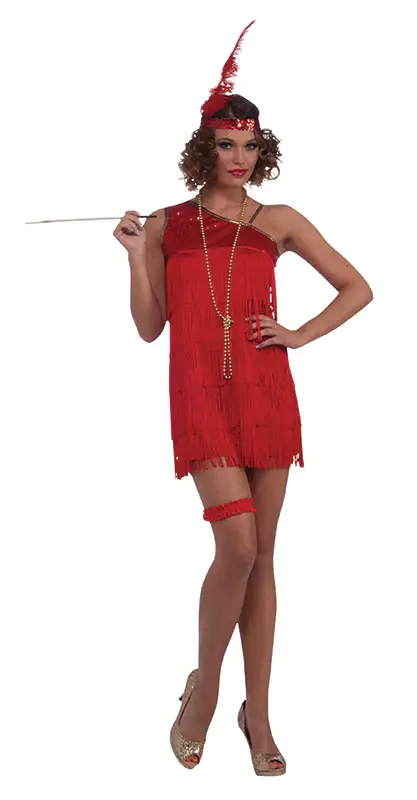 Flapper Women's Dress-Ruby
