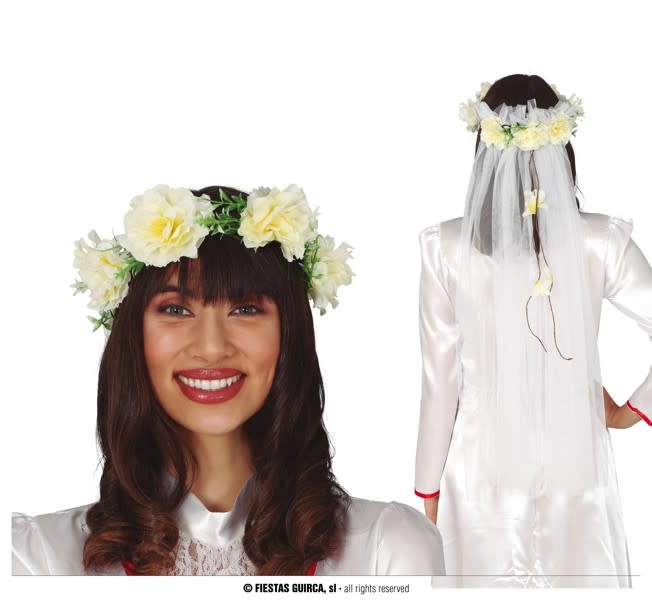 Flowers Veil Tiara