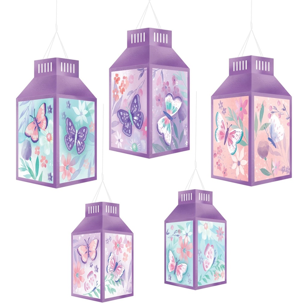 Flutter Hot Stamped Paper Lanterns Butterfly