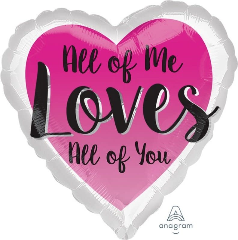 Foil Balloon 18In - All Of Me Loves All Of You