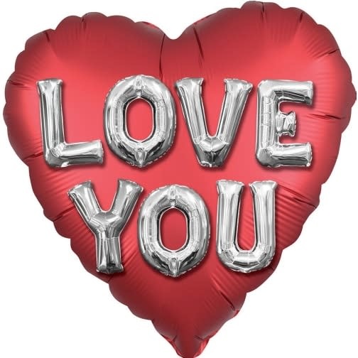 Foil Balloon 18In - Love You Balloon Letters Satin