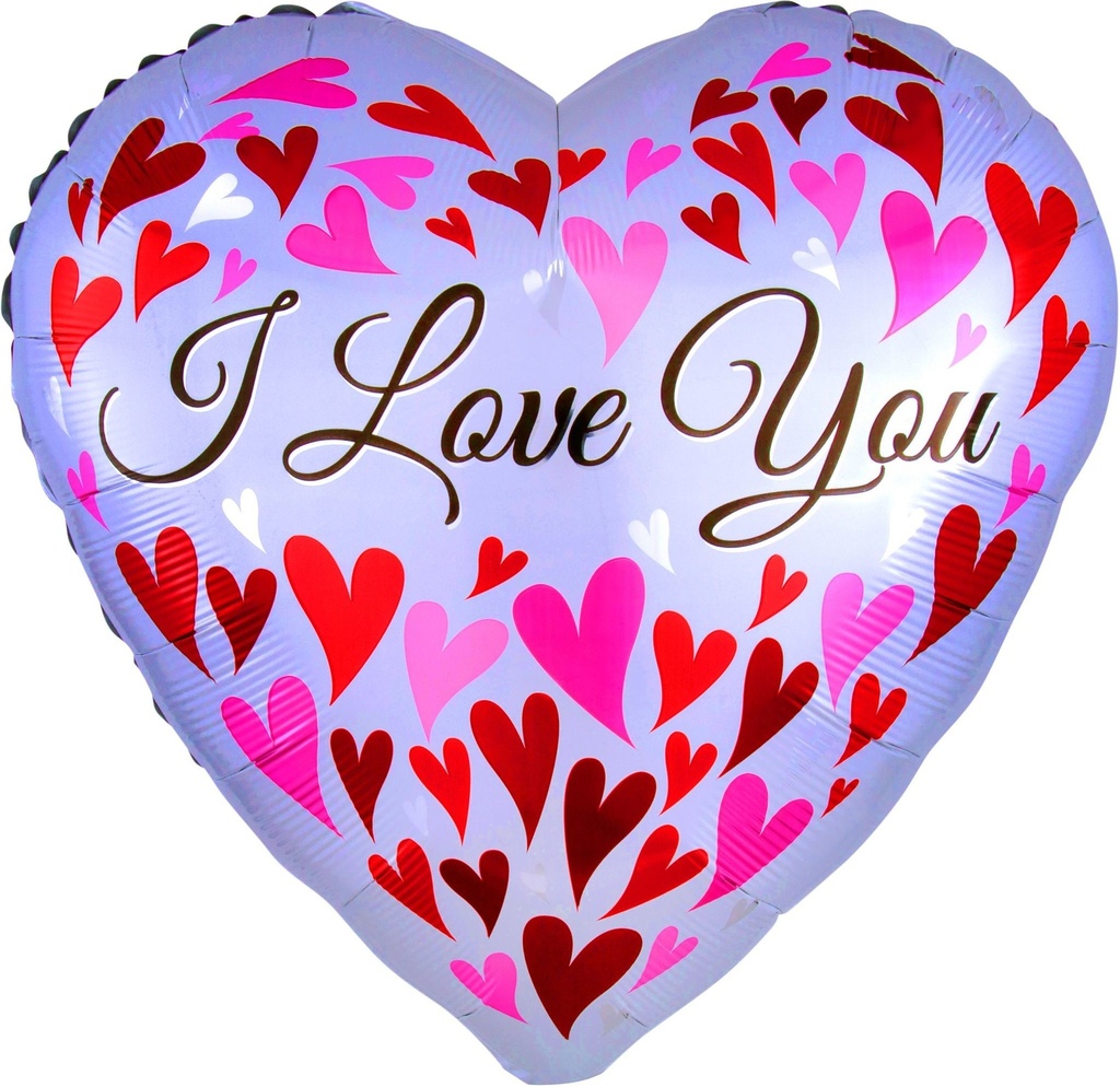 Foil Balloon 18In - Love You Rose Heart Valentine