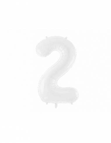 Foil Balloon Number 2 - White