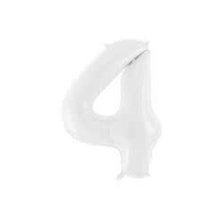 Foil Balloon Number 4 - White