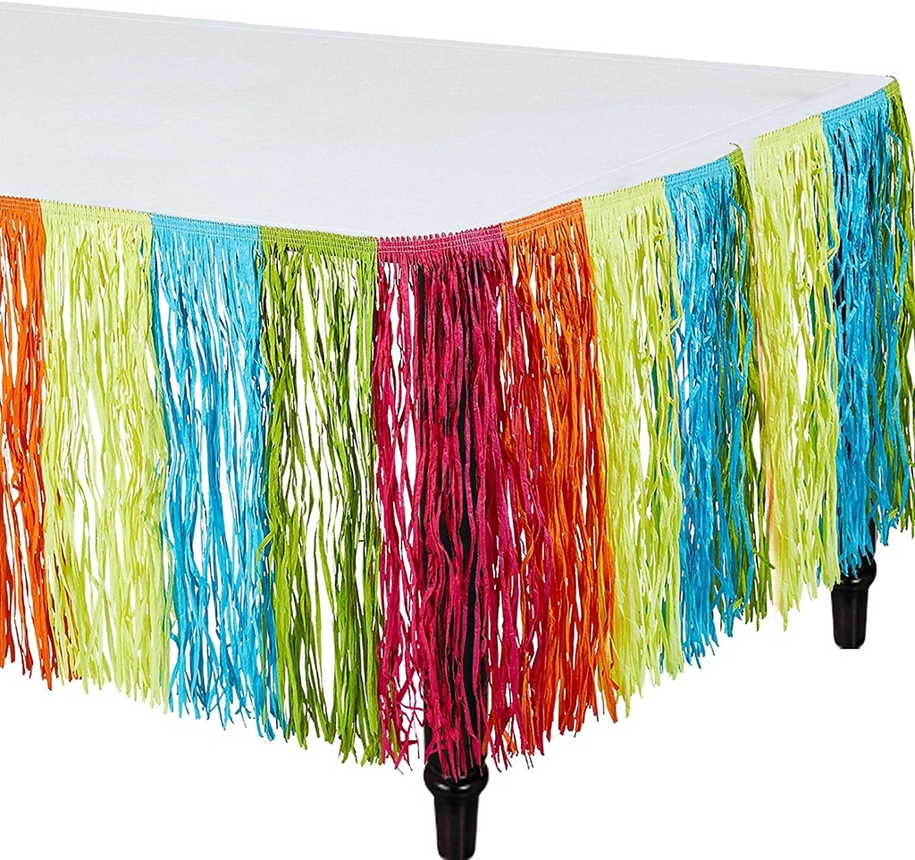 Fringe Table Skirt - Neon 80's Eighties