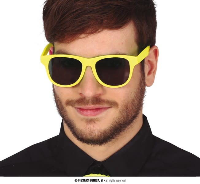 GLASSES NEON YELLOW 80's Eighties