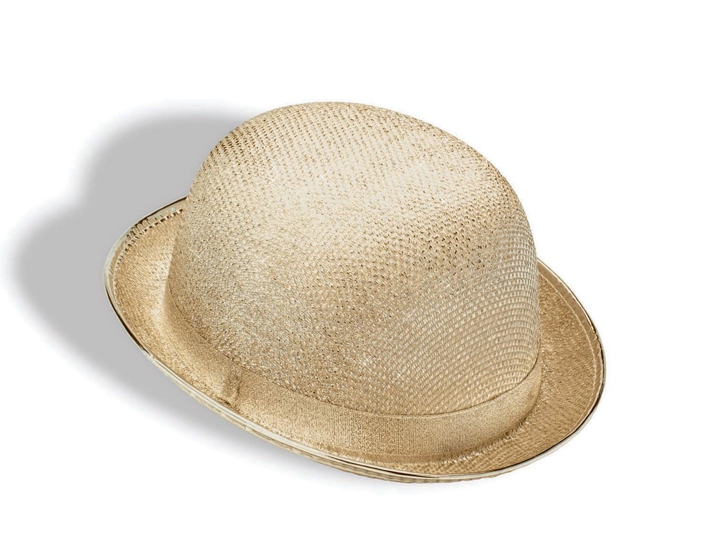 GLITTER MESH DERBY -GOLD Essentials  Hats