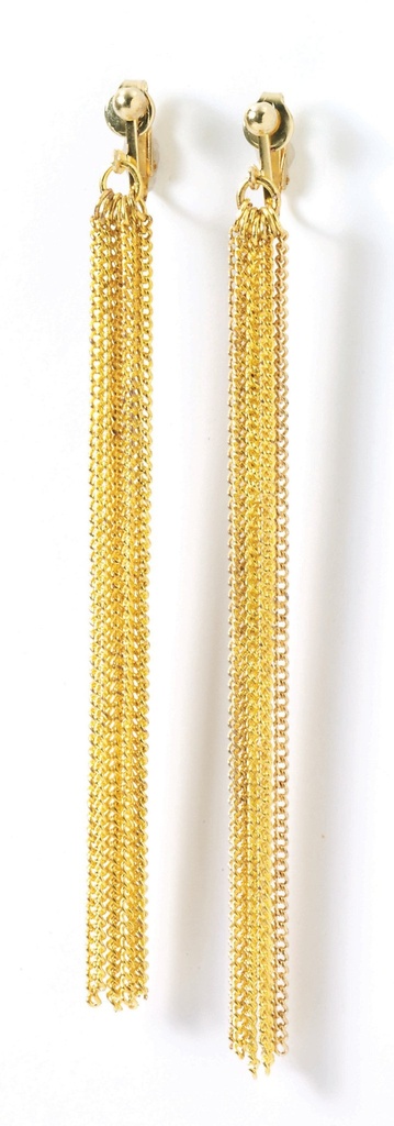 GOLD CHAIN DISCO EARRINGS