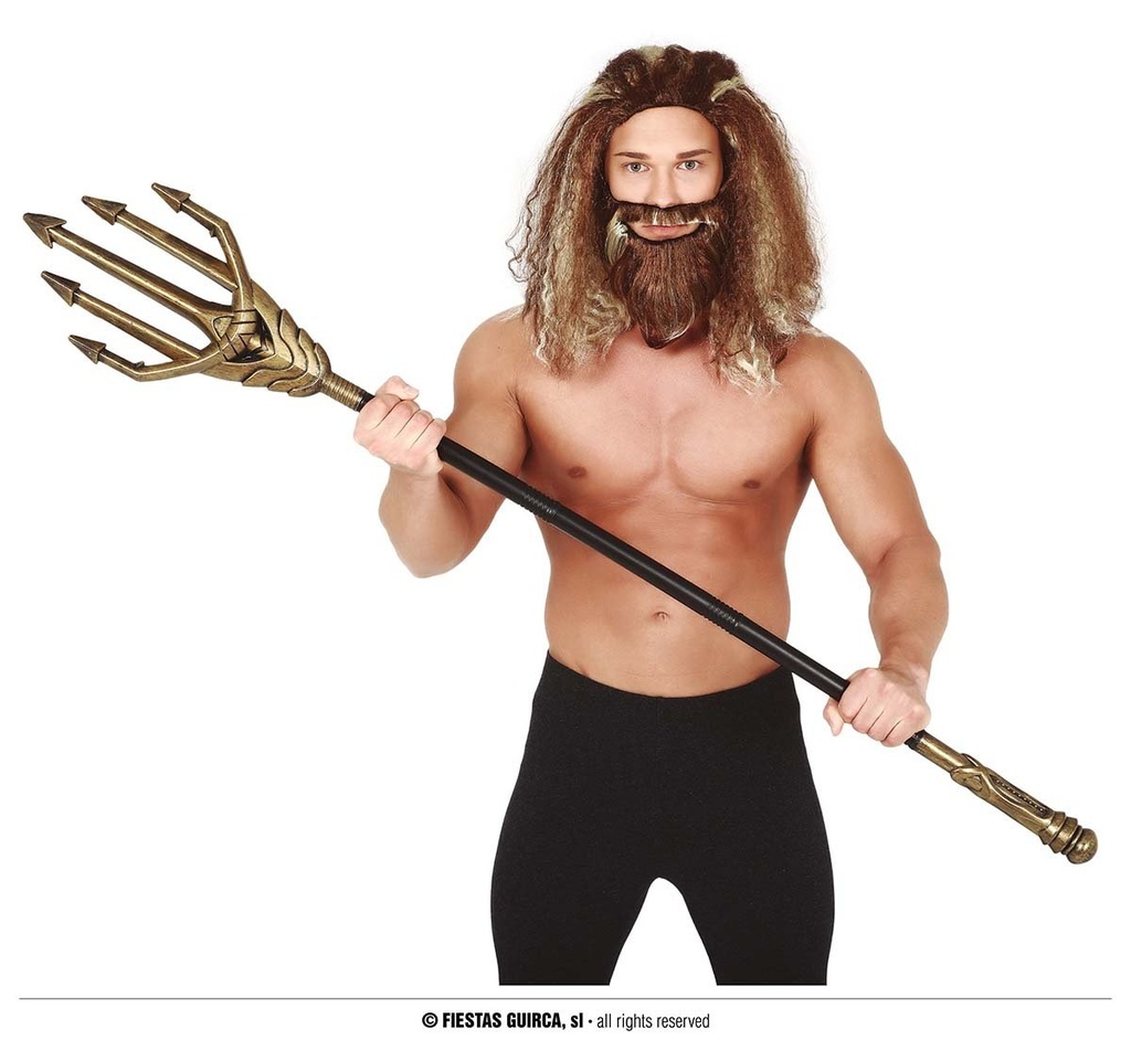 GOLD TRIDENT GOD OF THE SEAS 120 CMS.