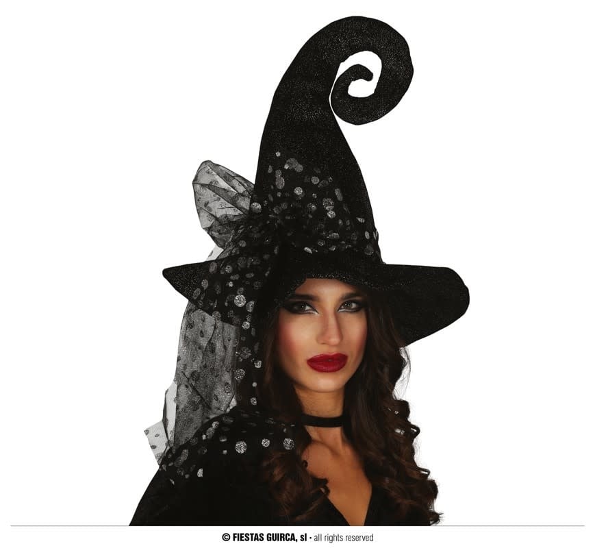 GRAY WITCH HAT WITH MOLES