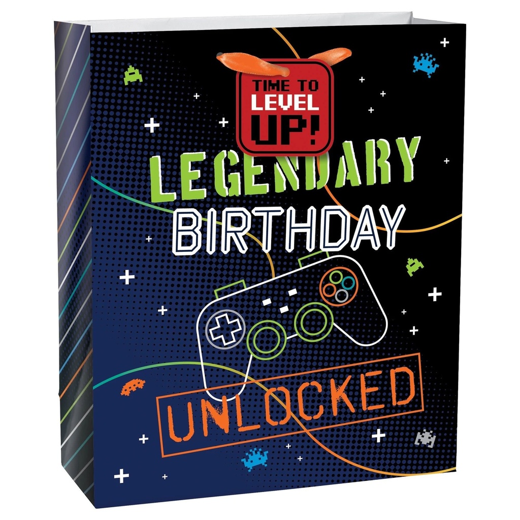 Gamer Boy Birthday Large Bag w/ hang tag