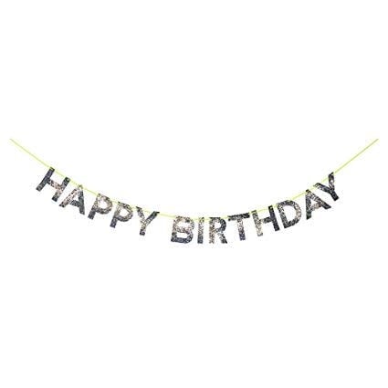 Garland-Happy Birthday Silver