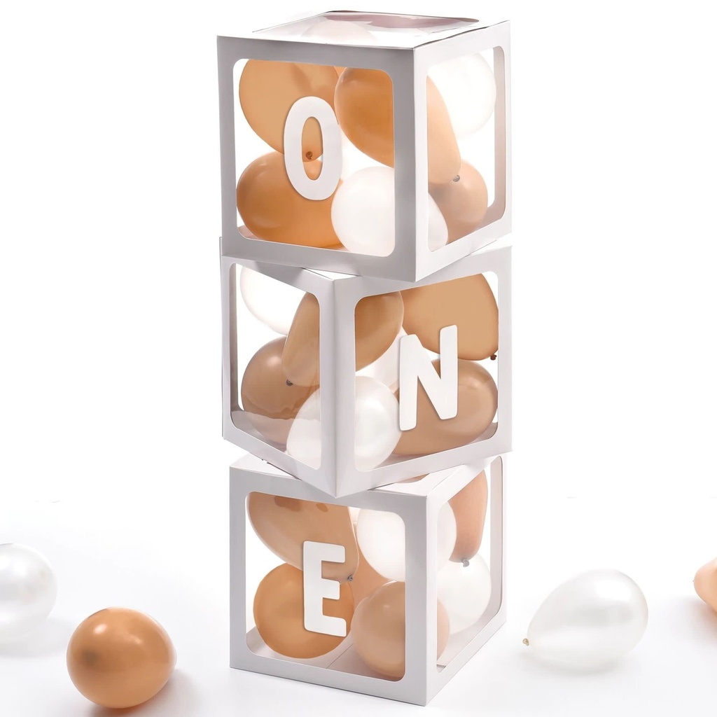 Gender Neutral 1st Birthday Balloon Boxes