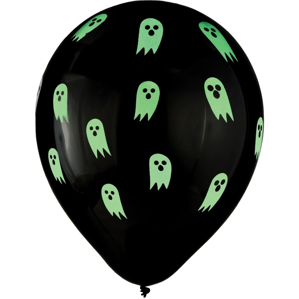 Ghost Glow Latex Balloons 6/pk