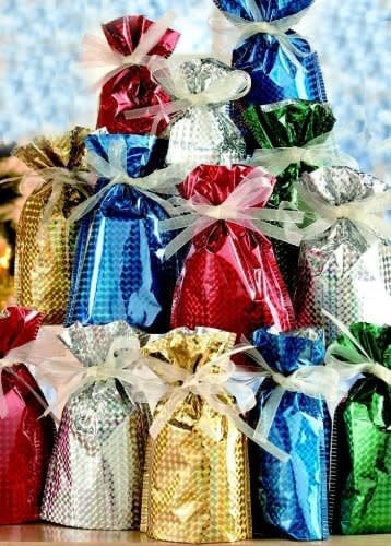 Gift Bag - Med Hologram Blue