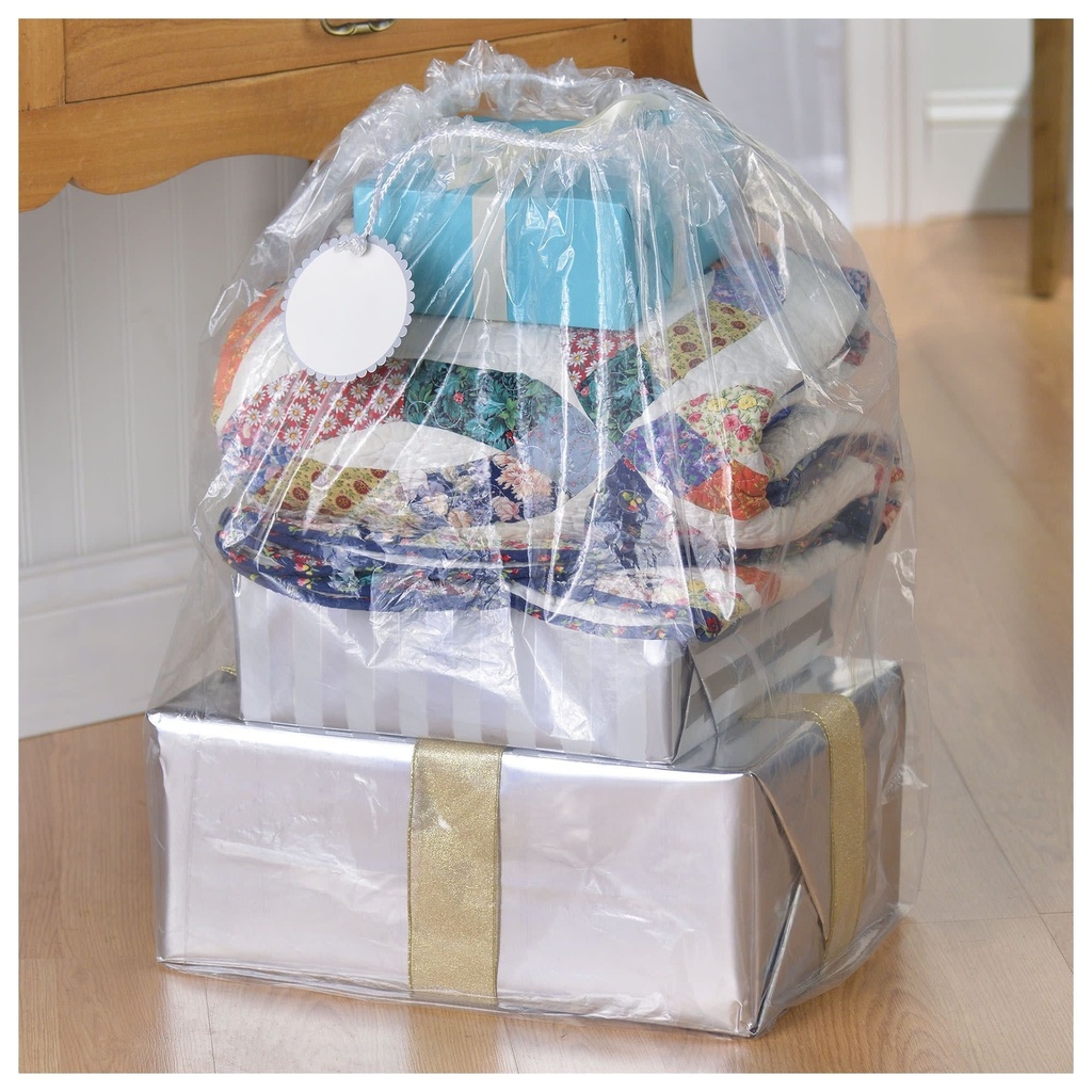 Gift Sack - Clear Plastic  (44X36) Inch with Gift tag