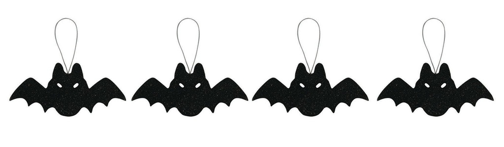 Glitter Bat Ornaments Halloween