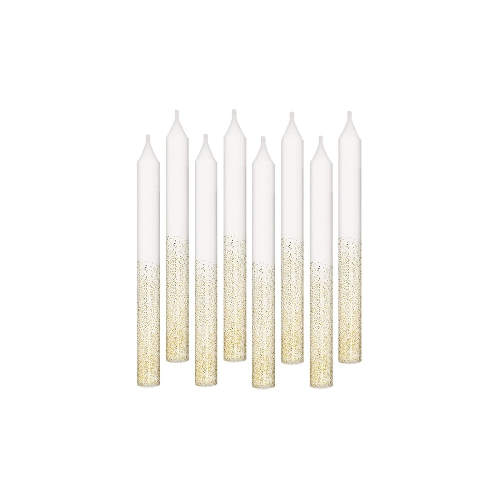 Glitter Dip Candle - Gold