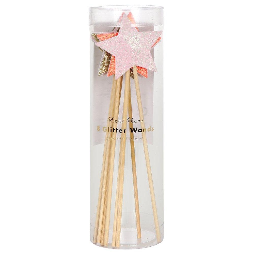 Glitter Star Wands (2.125 x 7.125 x 2.125 inches) 8/pk Christmas