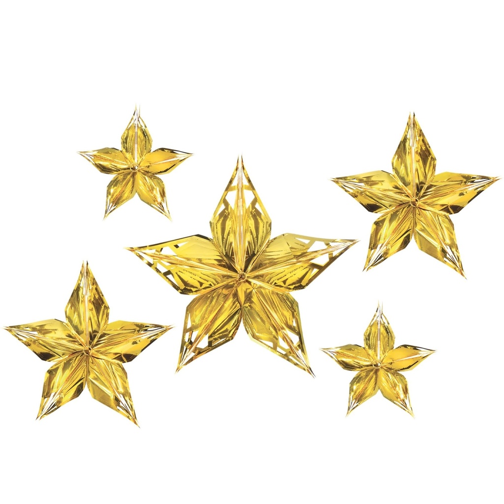 Glitz & Glam Metallic Star Decoration New Year