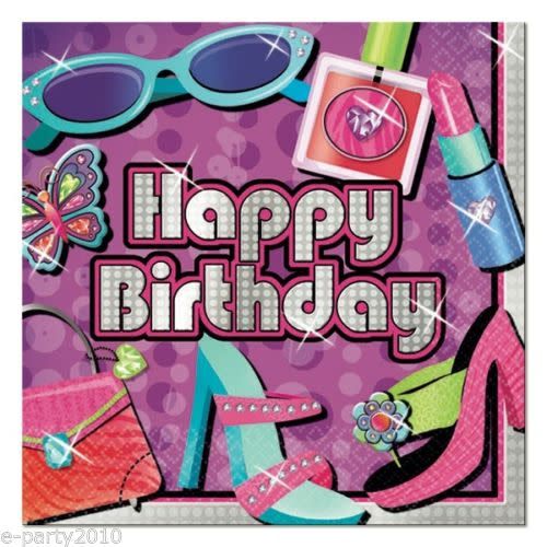 Glitzy Girl Lunch Napkins