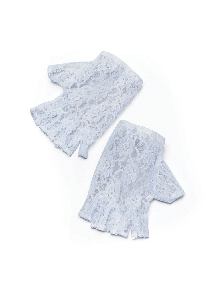 Gloves. White Short Fingerless