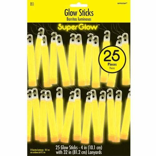  Stick Mega Pack 4 Inch 25/pk-Red Glow Party Accessories