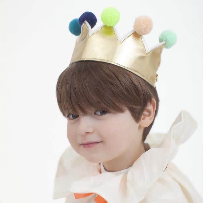 Gold Pom Pom Crown Crowns