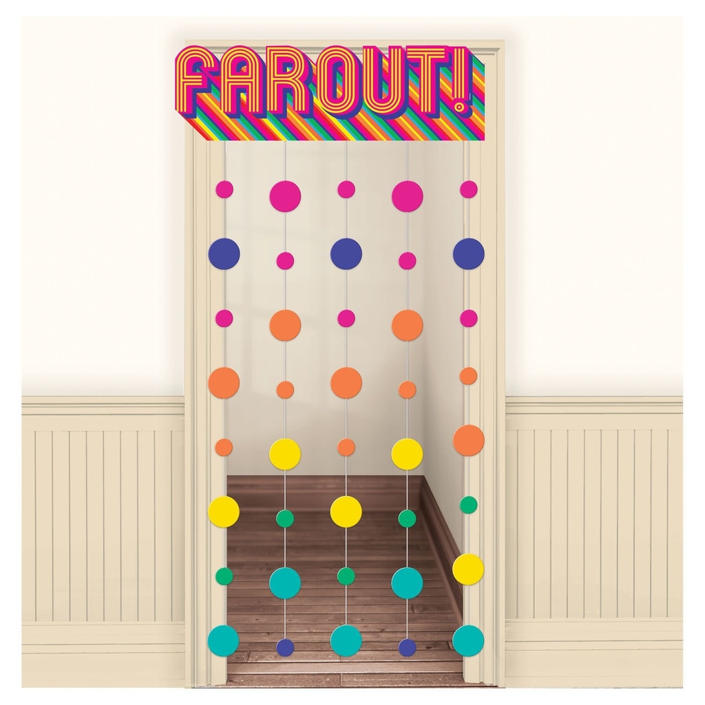 Good Vibes Door Curtain Seventies