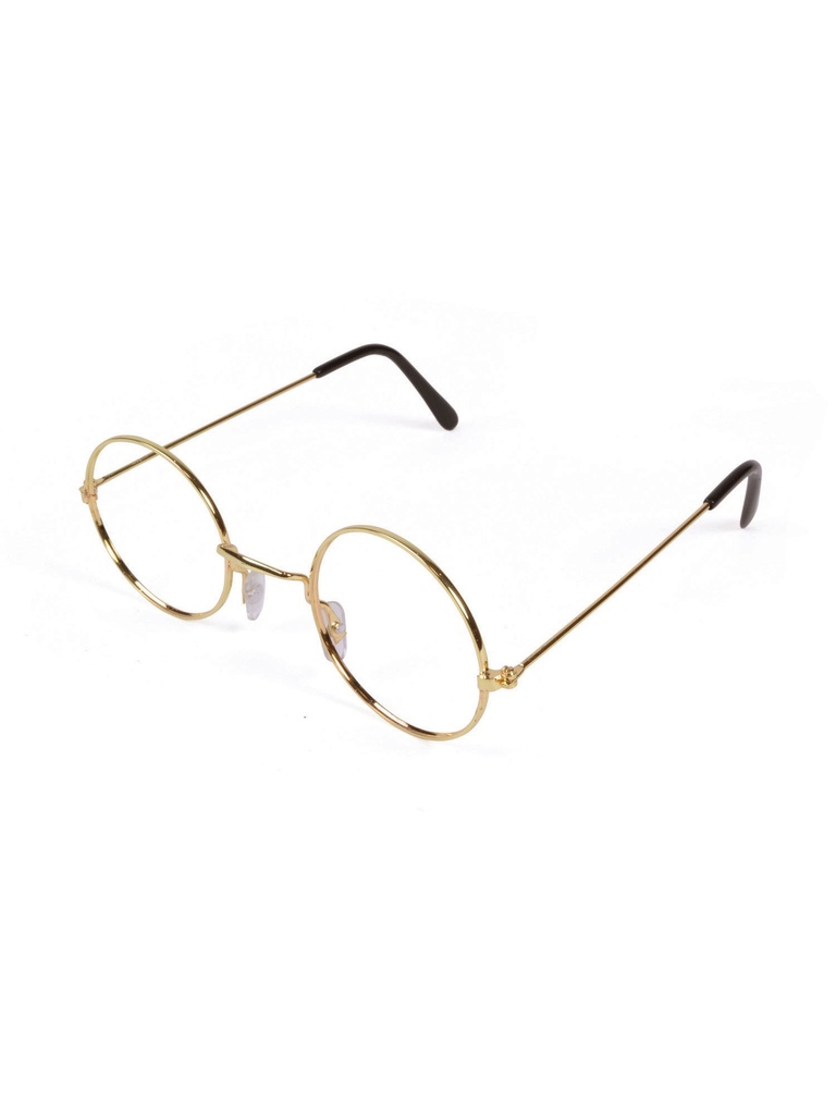 Granny Specs Round/No Lens/Gold Frame
