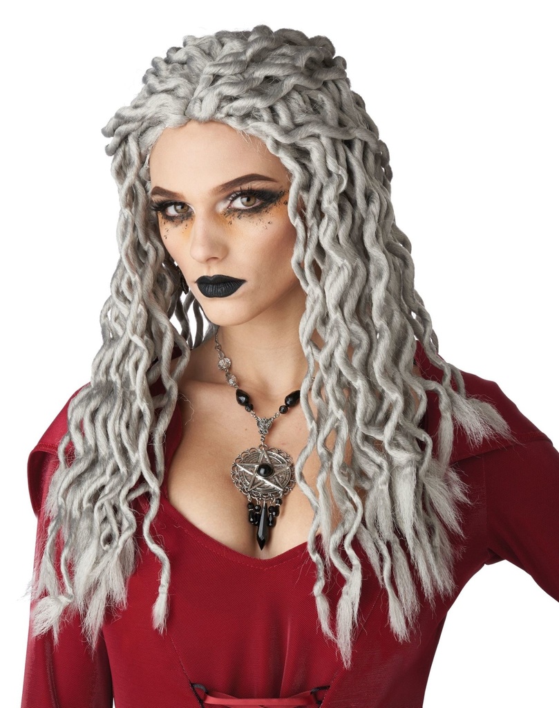 Gray Crinkle Dreads Wig
