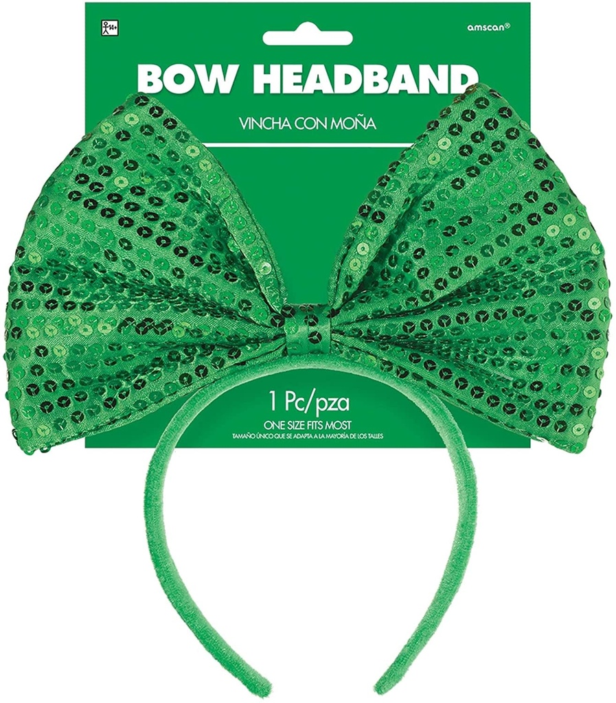 Green Big Bow Headband National Day
