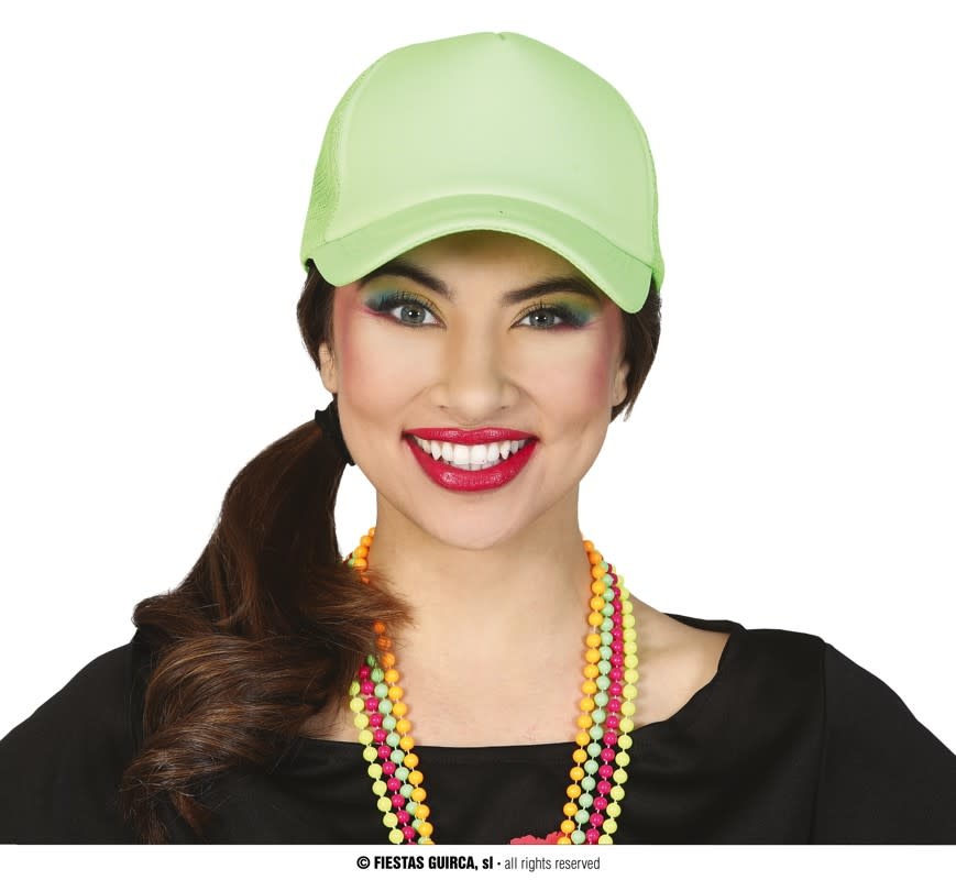 Green Neon Cap 80's Eighties