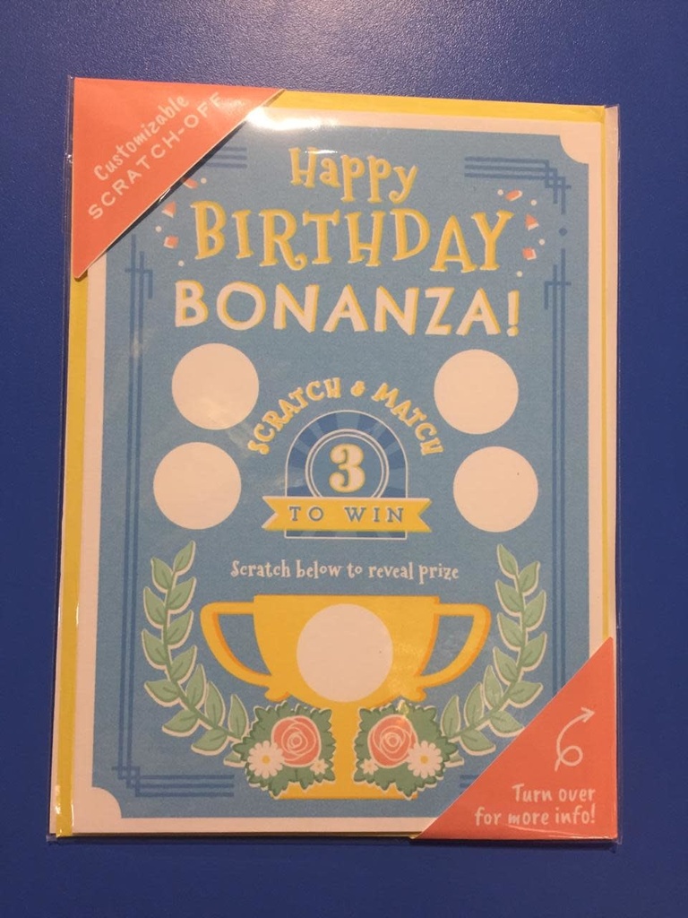 Greeting Card - Birthday Bonanza Customizable Scratch