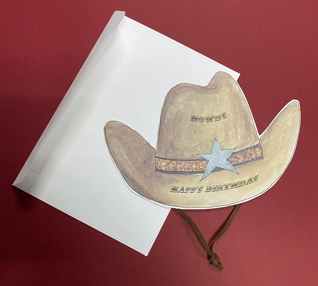 Greeting Card Yippee Birthday-Cowboy Hat